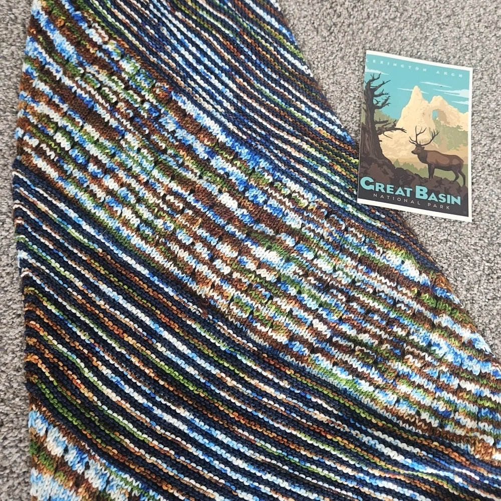 Multicolor Knit Striped Shawl Wrap Accessory